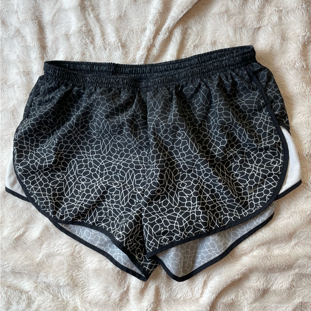 Nike Black Patterned Athletic Shorts